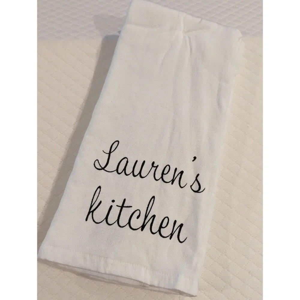 Lauren's Kitchen personalized kitchen bathroom towel New